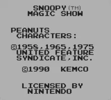 Image n° 1 - screenshots  : Snoopy - Magic Show